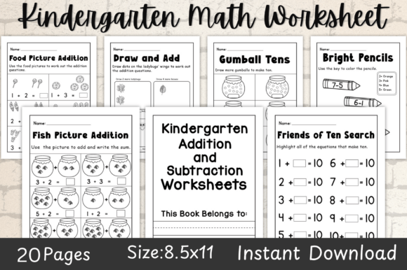 Download Kindergarten Addition and Subtraction - Premium Resources