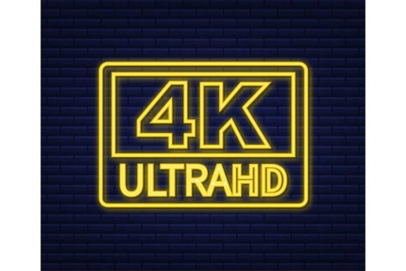 Download 4k Ultra Video Settings Sign. Neon Icon. - Ultra Collection