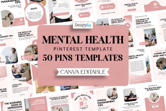 Download Mental Health Pinterest Templates - Premium Bundle