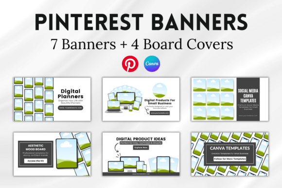 Download Pinterest Banners, Pinterest Covers - Premium Bundle